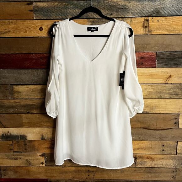Lulu’s Shifting Dears White Long Sleeve Dress Size‎ XS - Picture 1 of 10